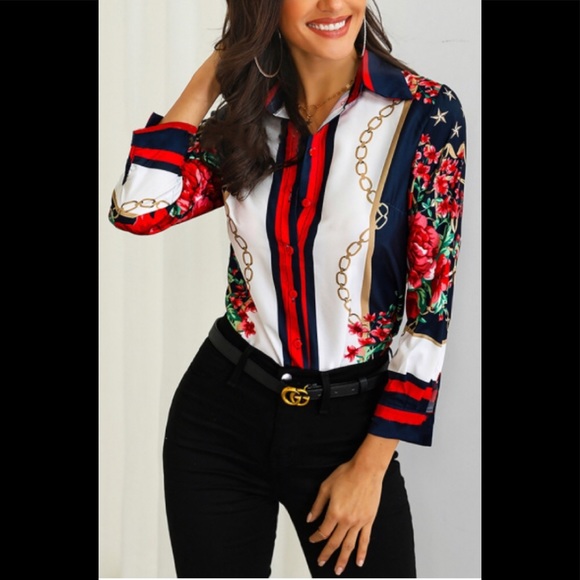 ANASTAGIO FLORAL PRINT LONG SLEEVES BUTTON DOWN SHIRT - Picture 2 of 8